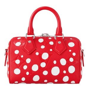 Louis Vuitton x Yayoi Kusama Speedy 20 Bandoulier, Red handbag